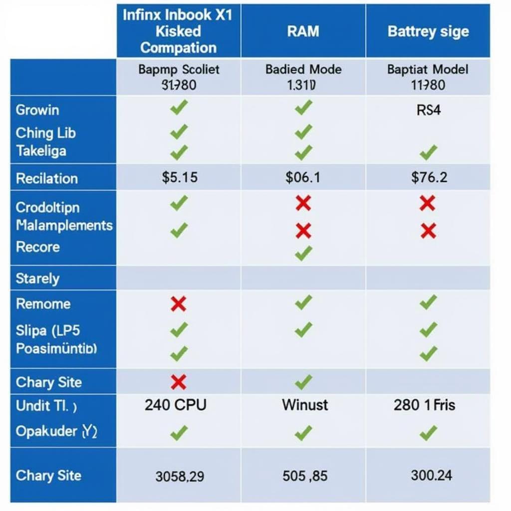 Infinix Inbook X1 Performance Comparison Chart