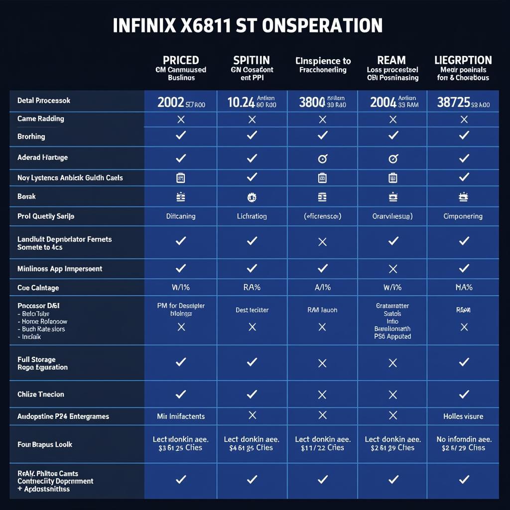 Infinix X6811 Comparison Chart