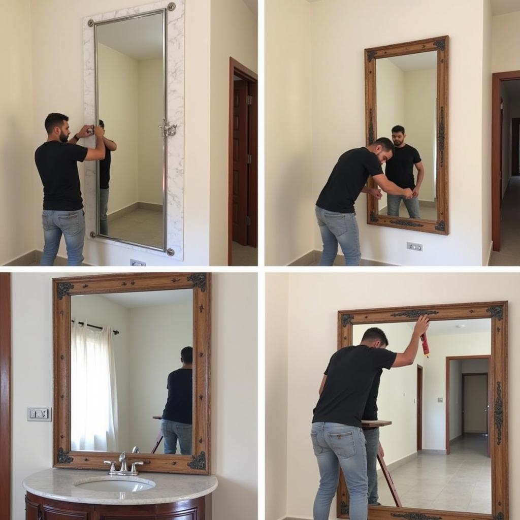 Installing a Full-Size Mirror in a Pakistani Home