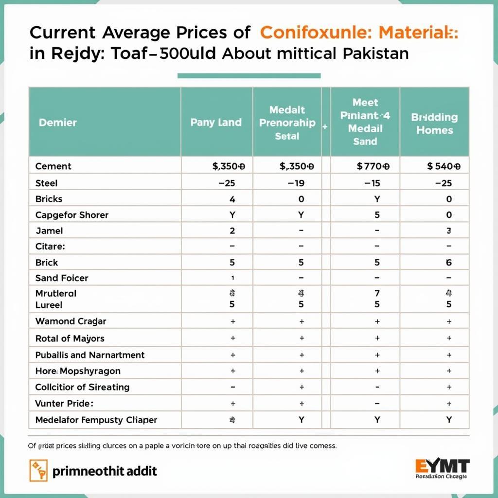 Key Construction Materials and Their Price Trends in Pakistan