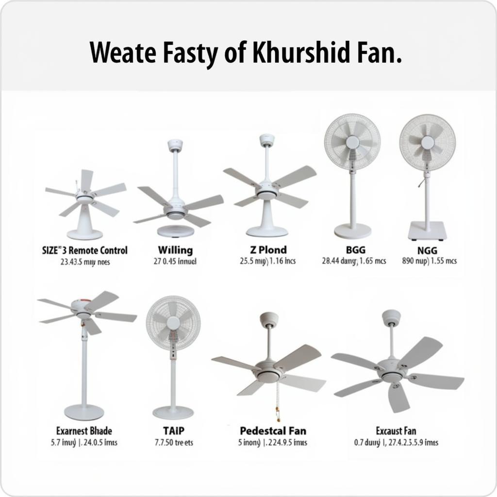 Khurshid Fan Models Available in Pakistan