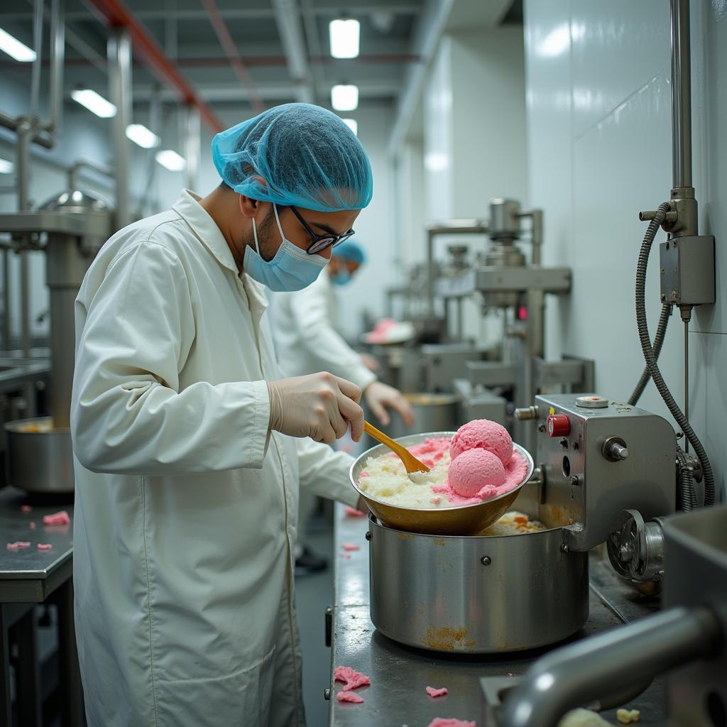 Inside a Kulfa ice cream factory in Pakistan showing production process