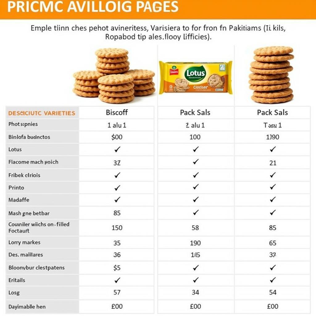 Lotus Biscuit Variety and Price Comparison