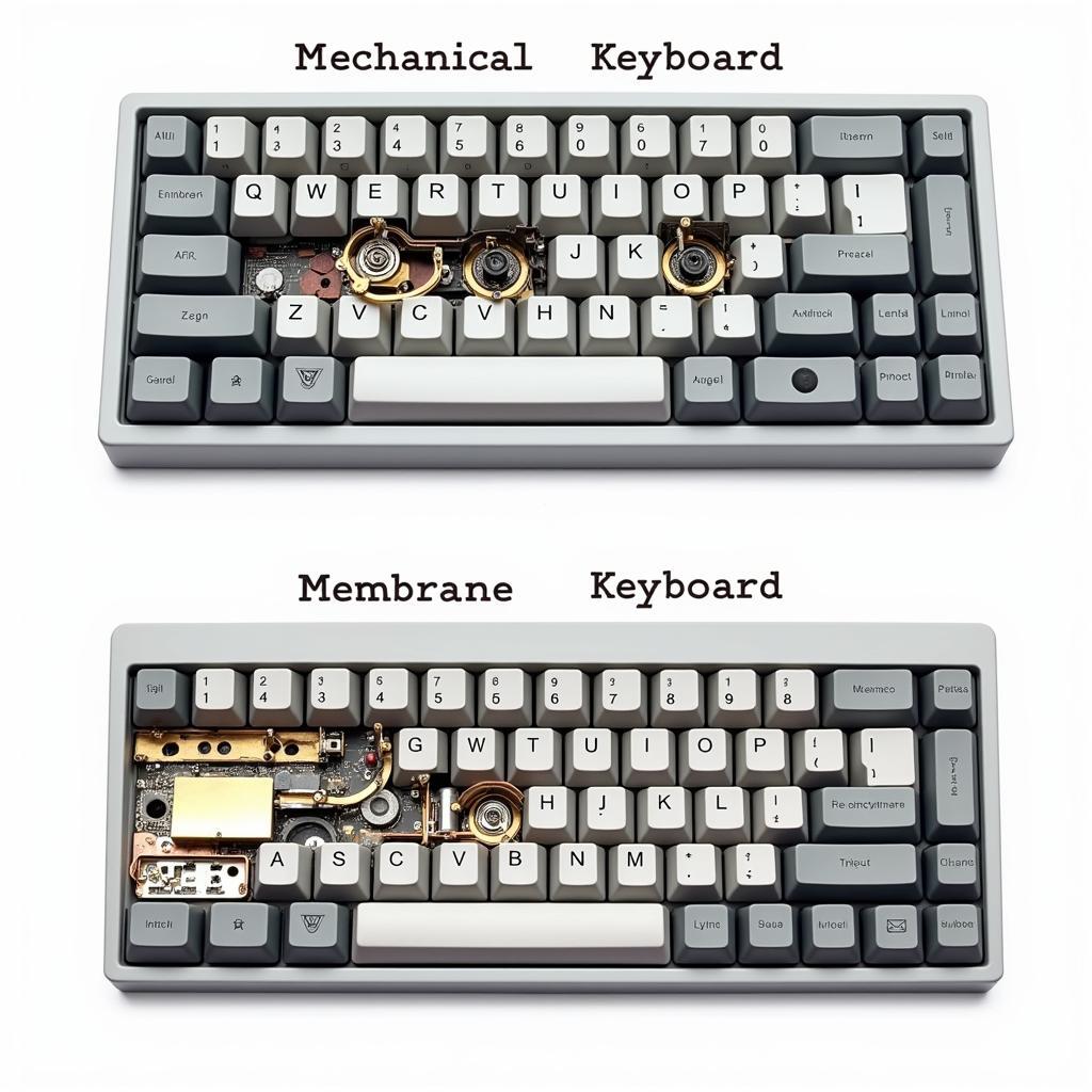 Comparison of mechanical and membrane keyboards