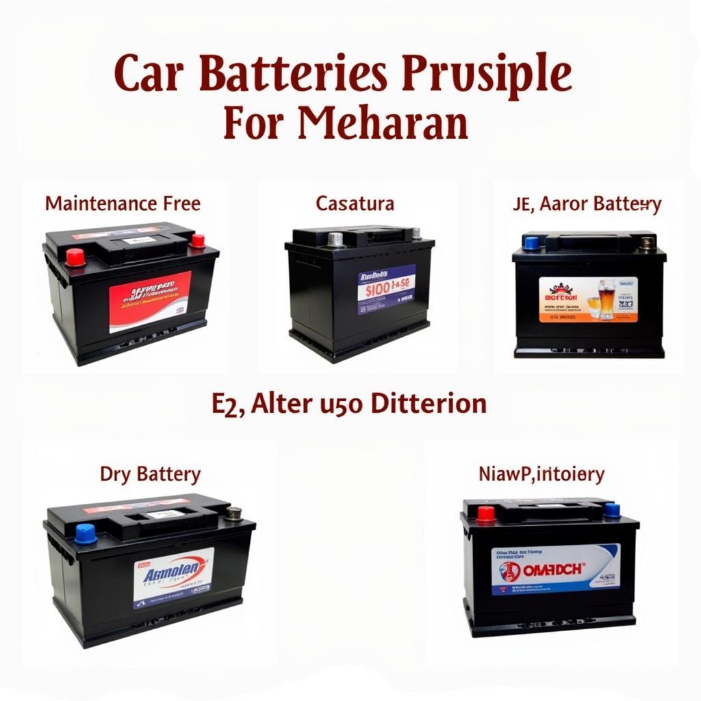 Types of Mehran Car Batteries