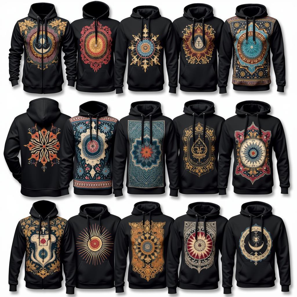 Stylish graphic designs on men's hoodies in Pakistan.