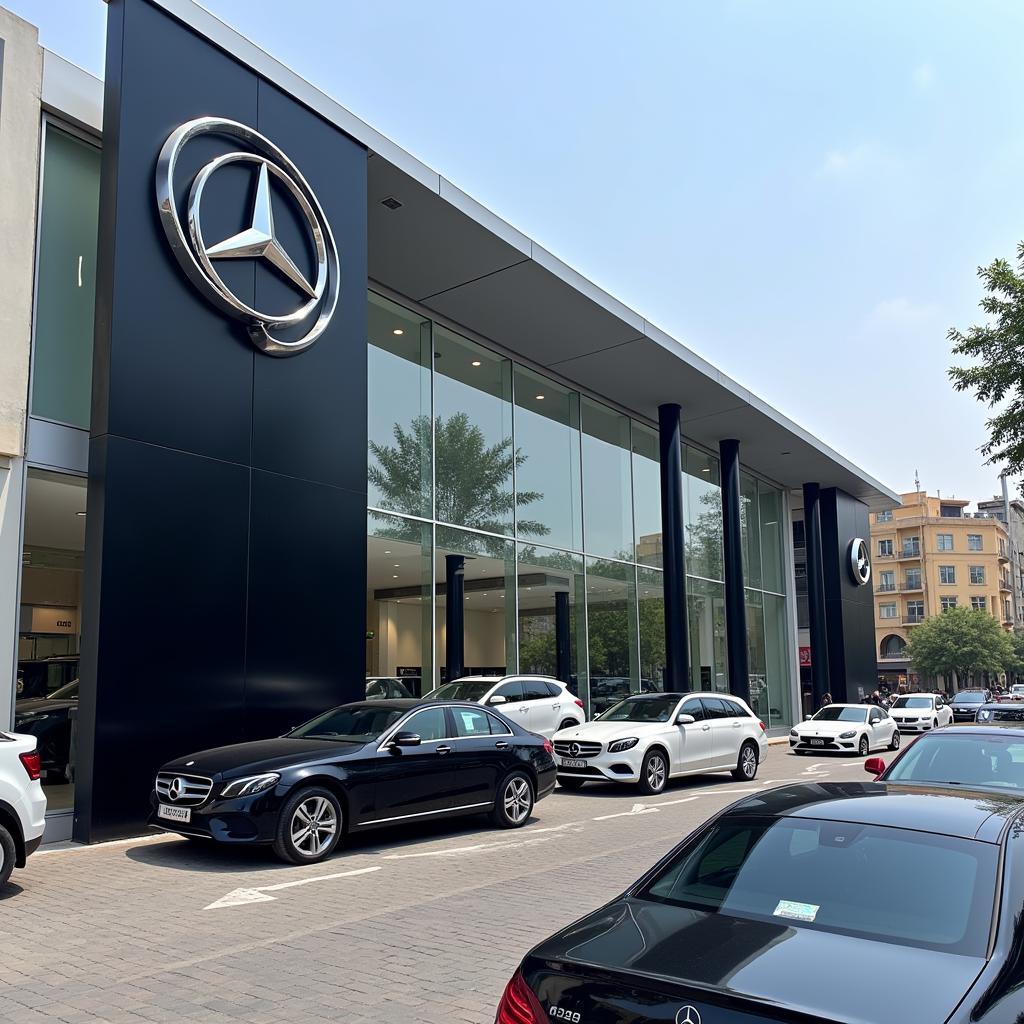 Mercedes-Benz Showroom Exterior in Pakistan