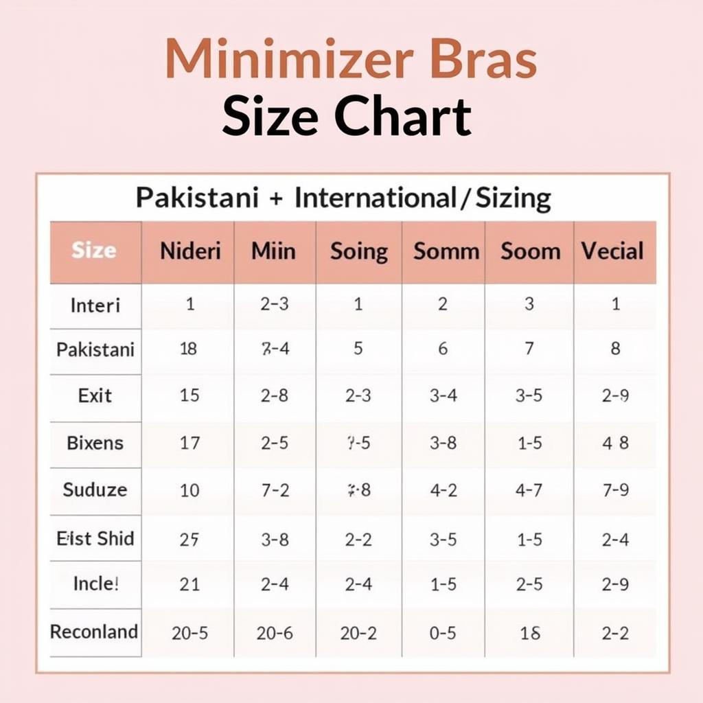 Minimizer Bra Size Chart