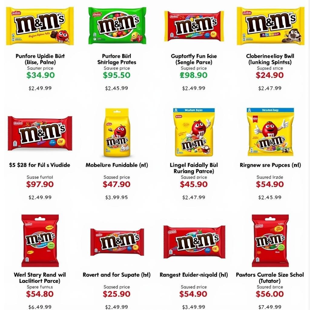 M&M Chocolate Prices in Pakistan: A visual representation of different M&M packages and their corresponding prices in various Pakistani retail outlets. The image also showcases promotional offers and discounts available on M&M chocolates in Pakistan.