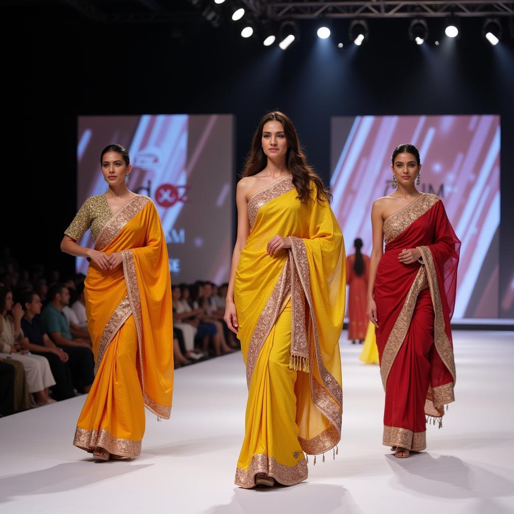 Modern Pakistani Saree Trends