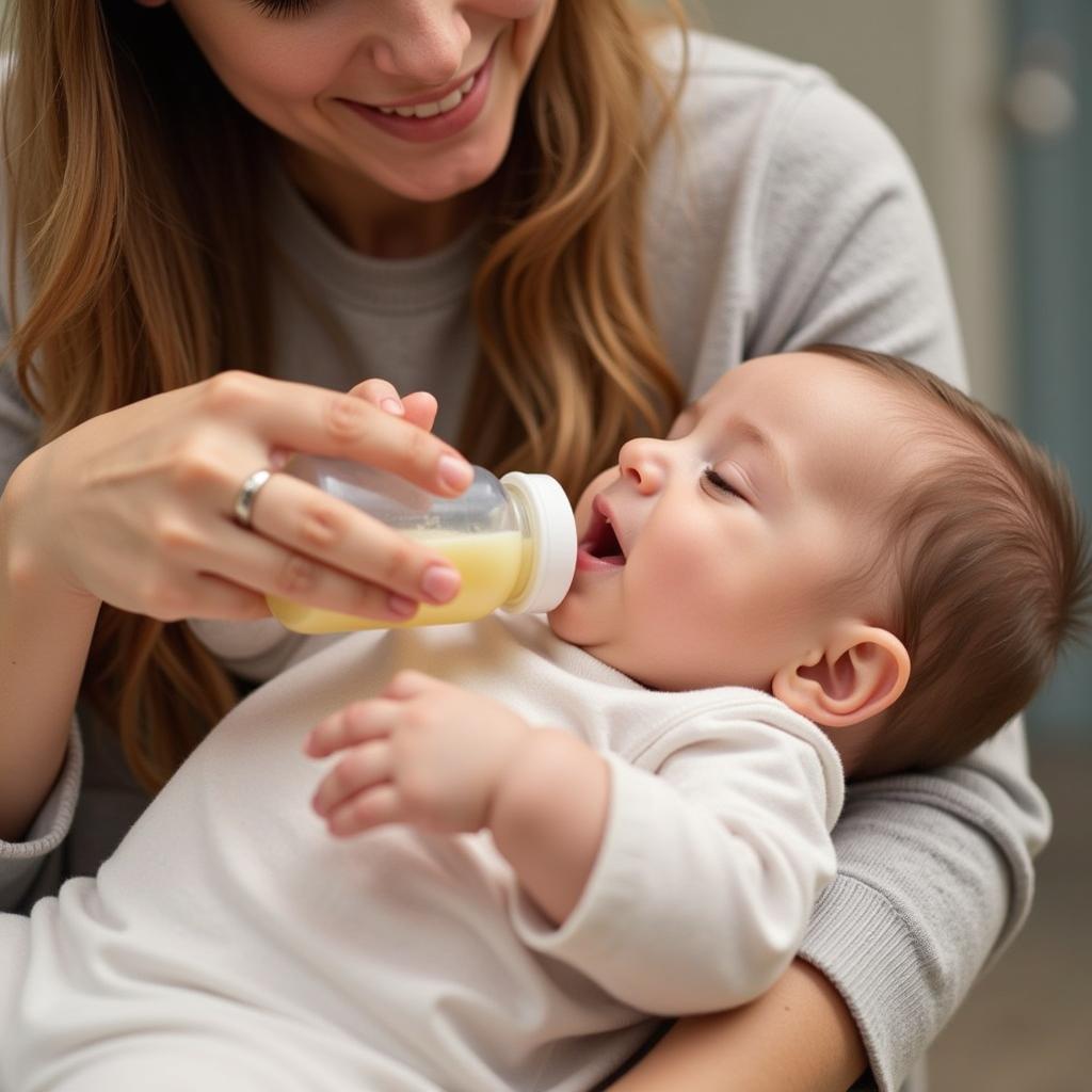 Mother Feeding Baby Formula