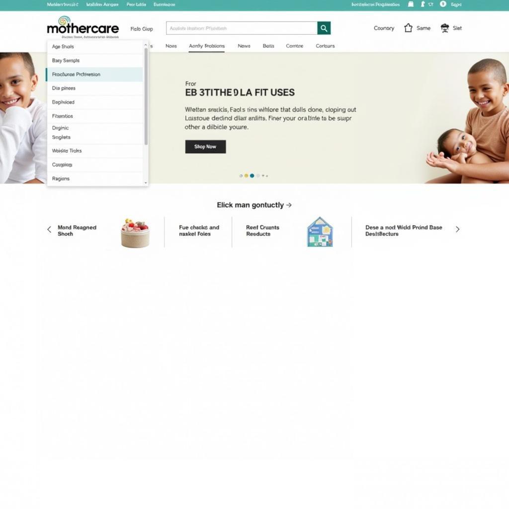 Mothercare Pakistan Online Homepage Screenshot