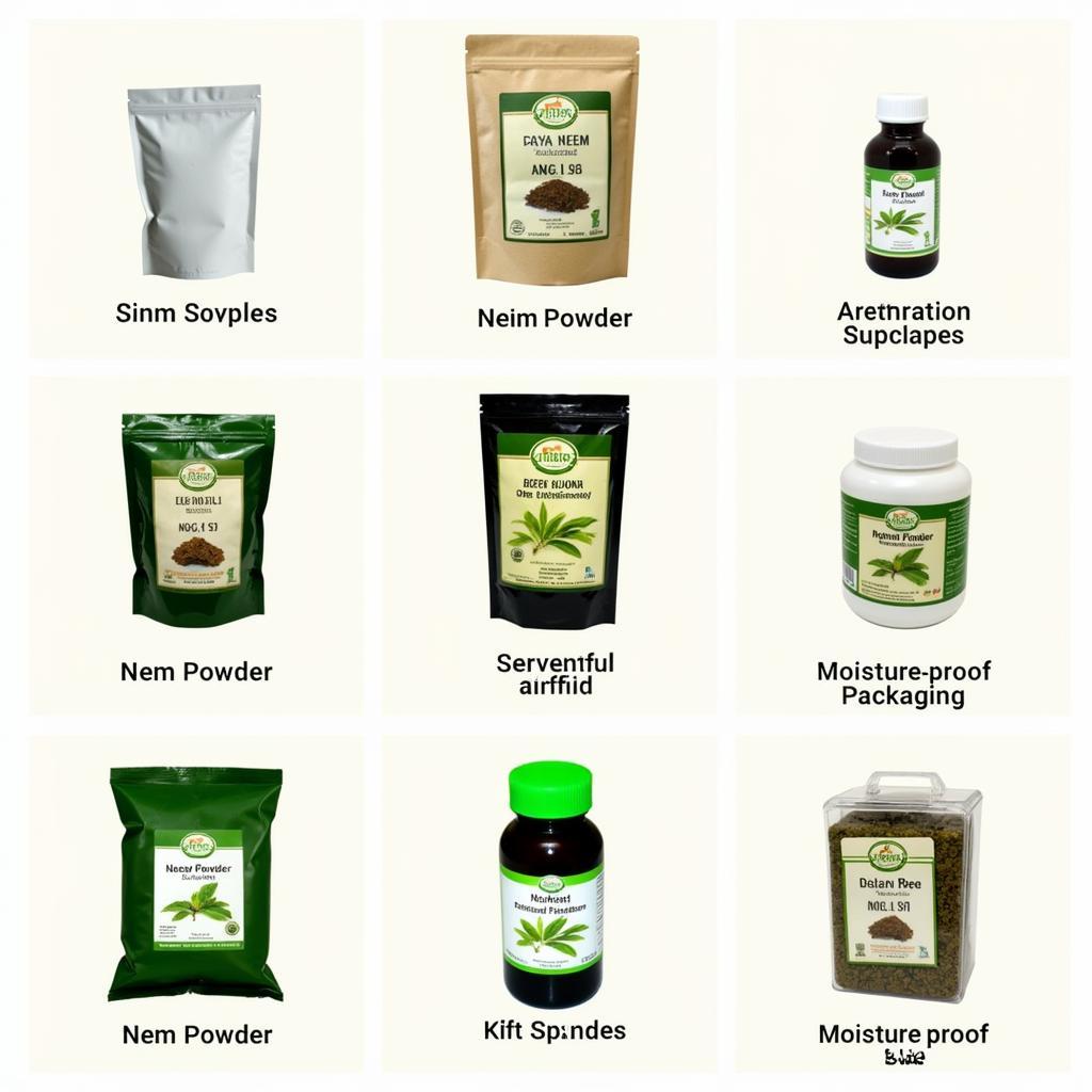 Different Neem Powder Packaging Options