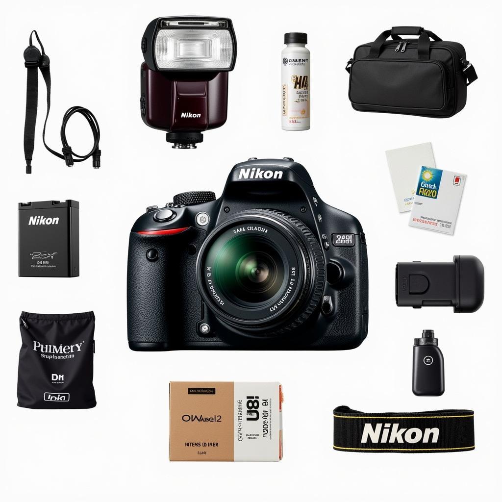 Nikon D5600 with various accessories