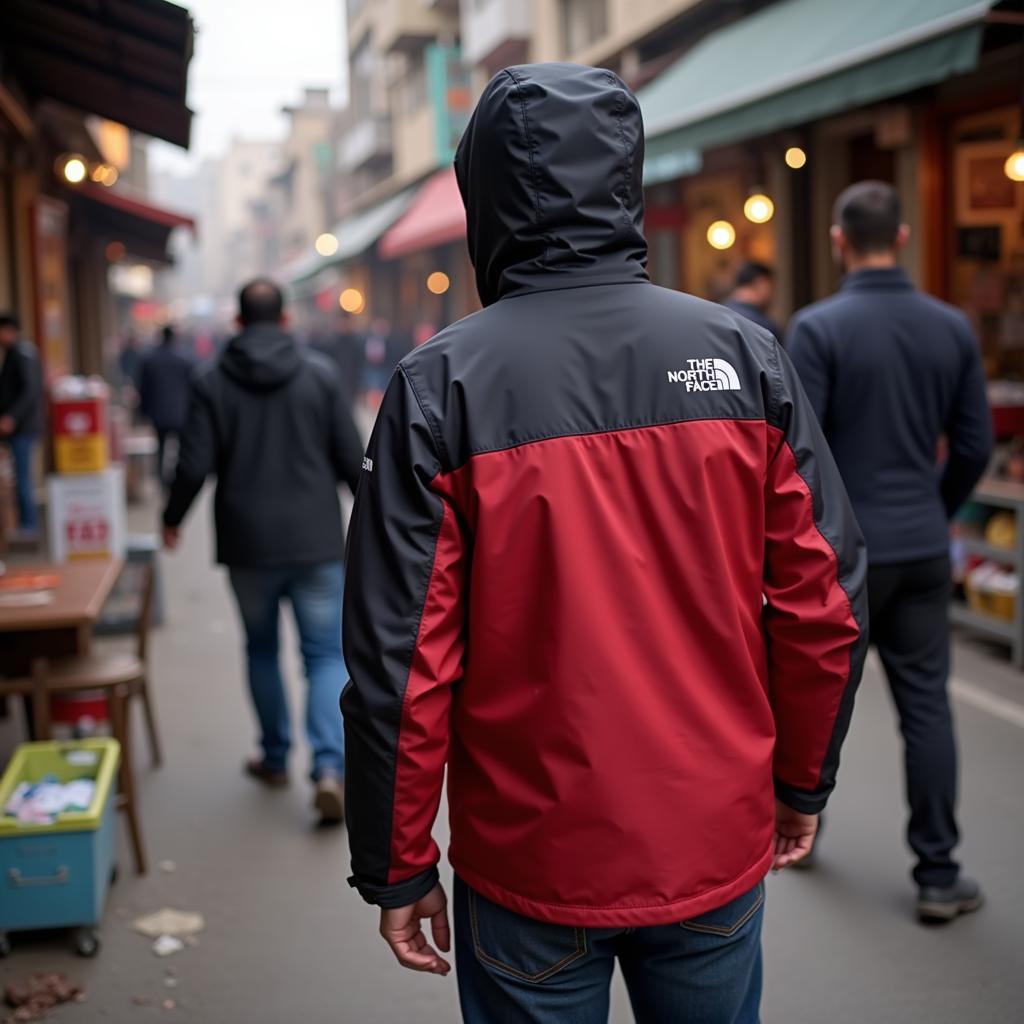 North Face Jacket in Pakistan - Urban Setting