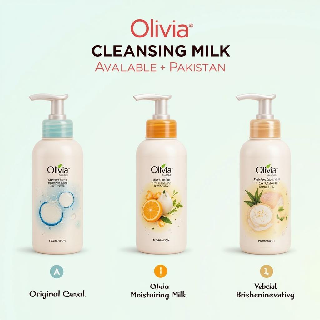 Olivia Cleansing Milk Variants in Pakistan