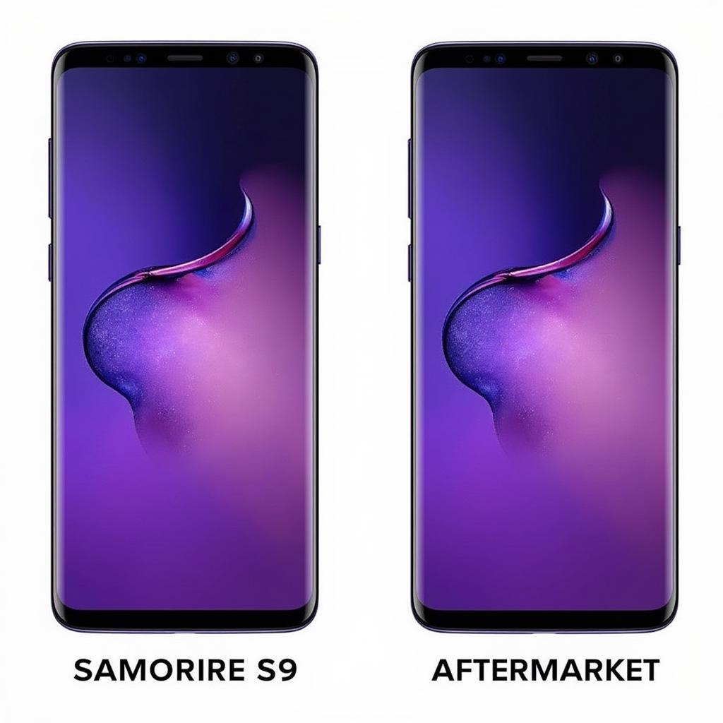 Comparison of original and aftermarket Samsung S9 panels in terms of display quality and price