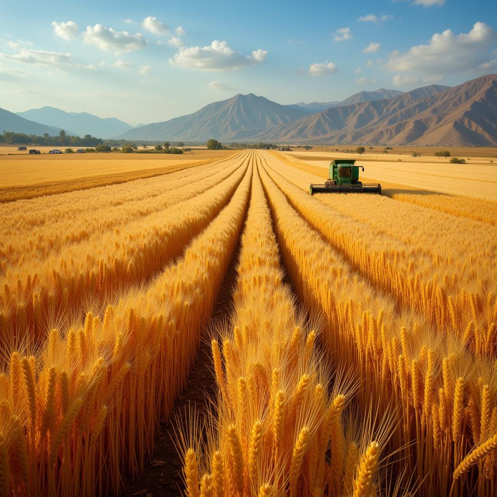 Wheat Harvest in Pakistan's Agricultural Fields