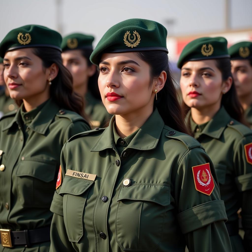 Pakistan Army Female Officers in Formation