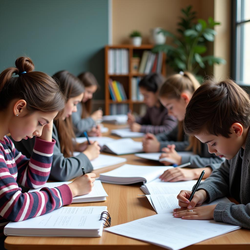 Students Studying for Pakistan Board Exams