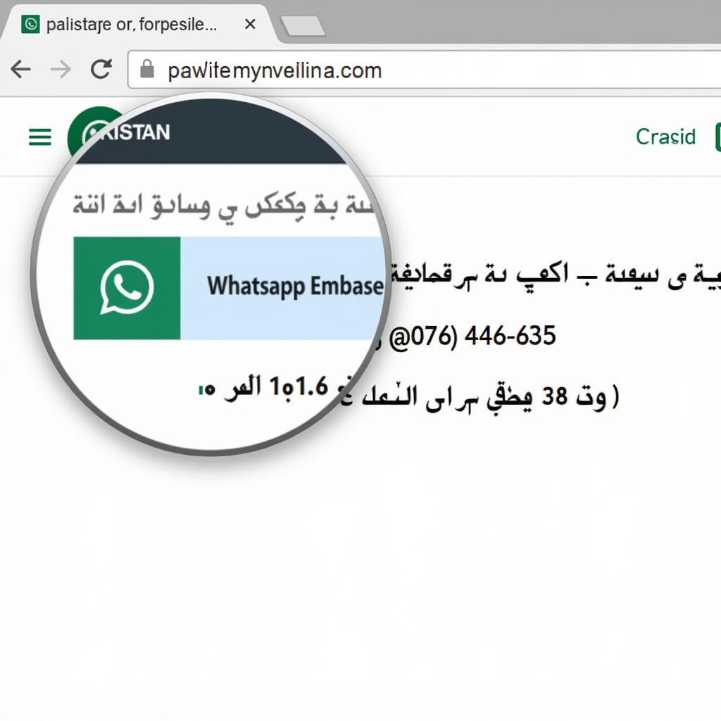 Pakistan Embassy Website Navigation