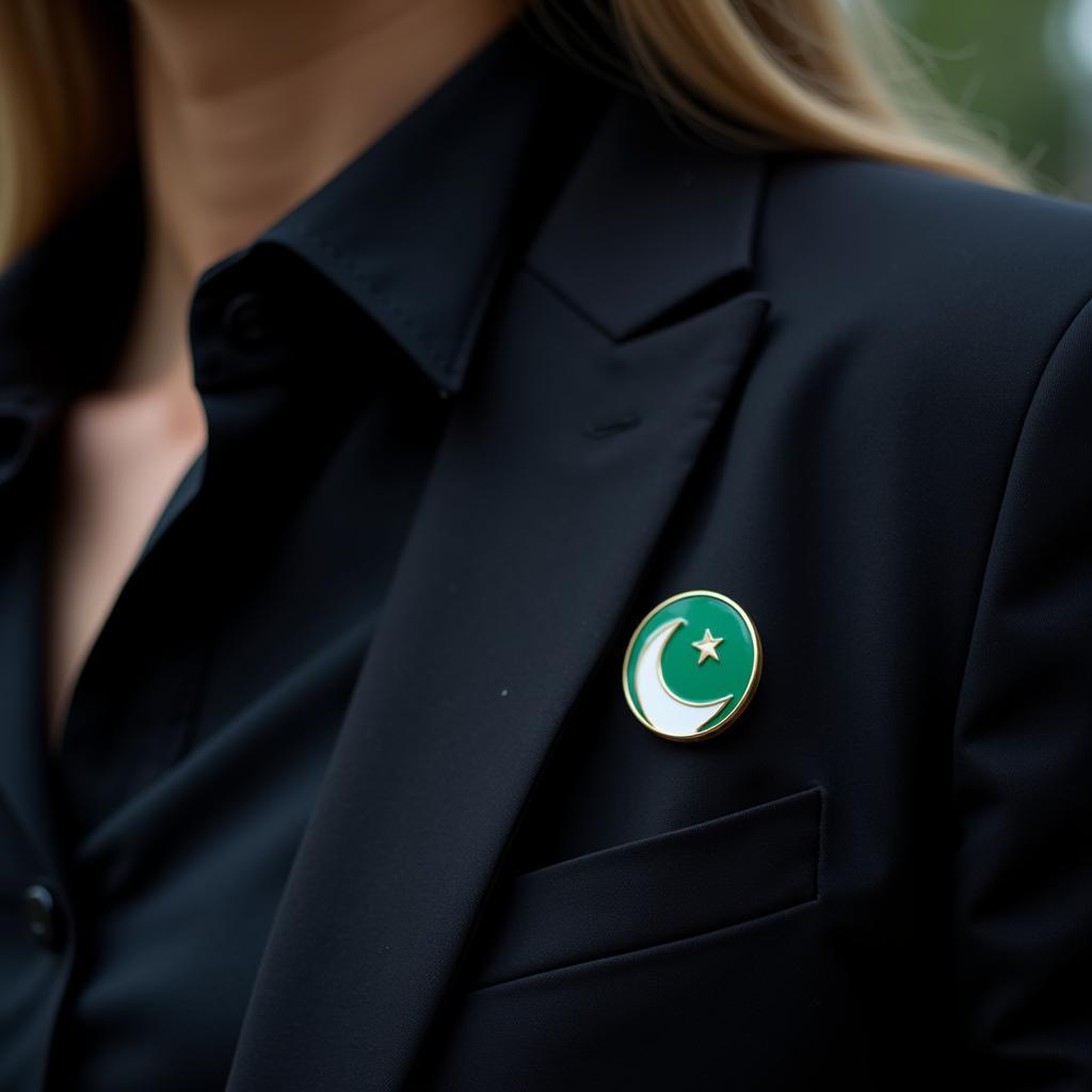 Pakistan Lapel Pin on a Suit