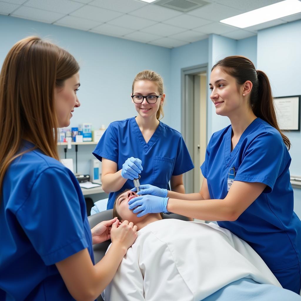 Practical Training in a Medical Diploma Classroom in Pakistan