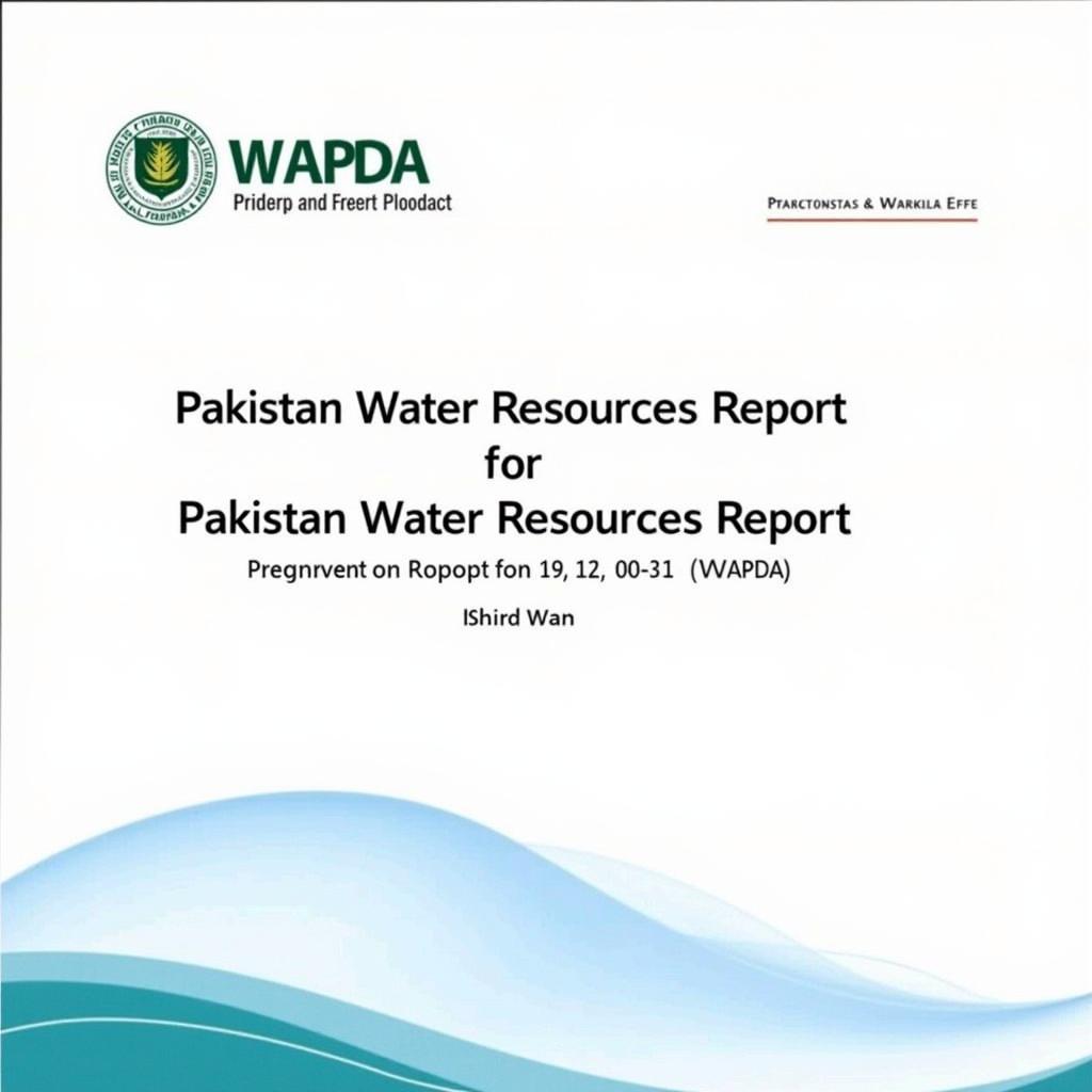 Pakistan Water Resources Report Cover Page