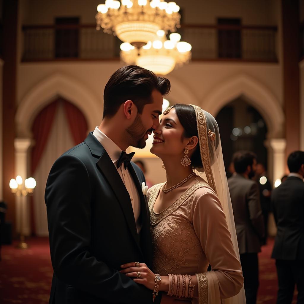 Pakistan Wedding Photographer Capturing a Romantic Couple Portrait