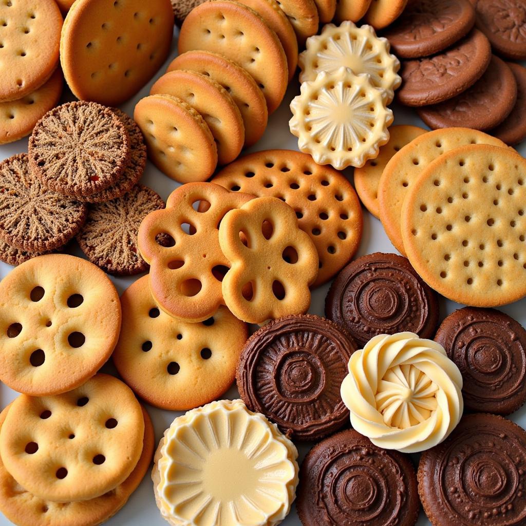 Assortment of Pakistani bakery biscuits