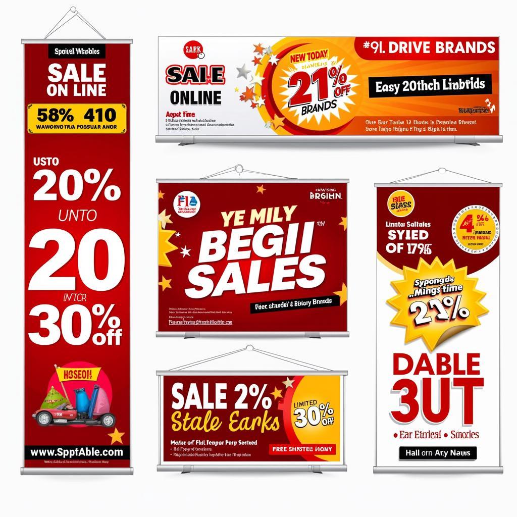 Pakistani Brand Sale Banners Displaying Discounts