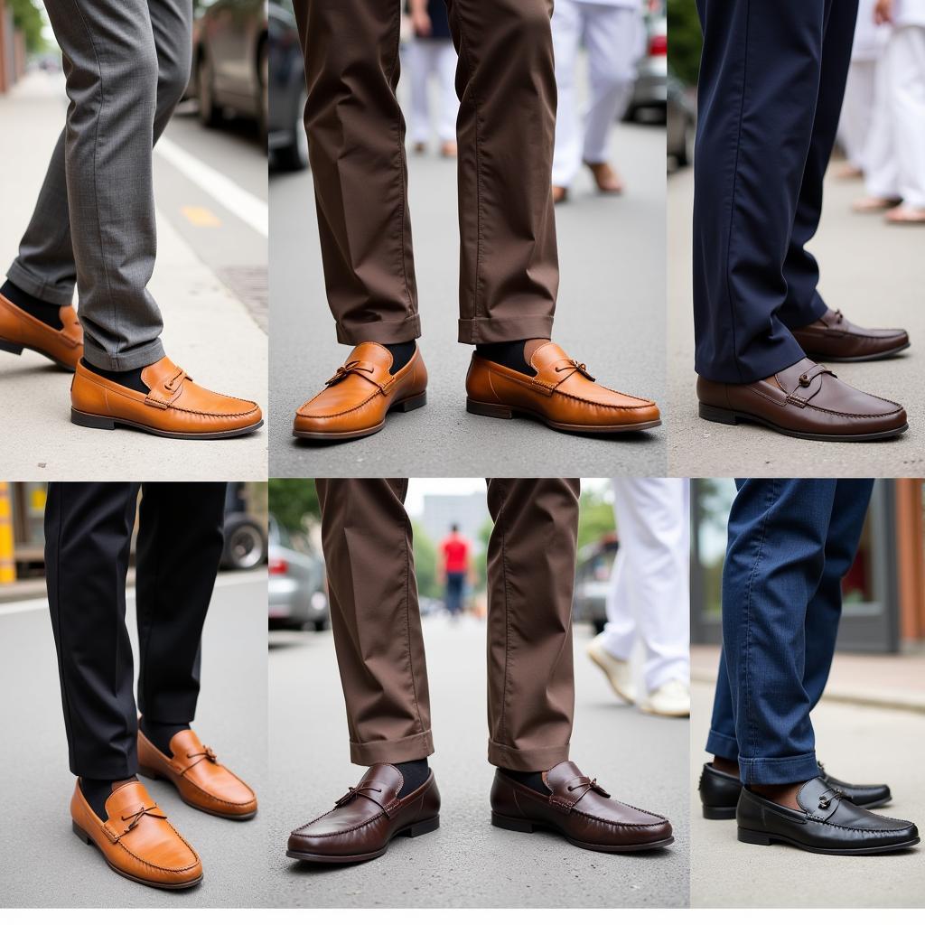 Pakistani Men Sporting Stylish Moccasin Shoes