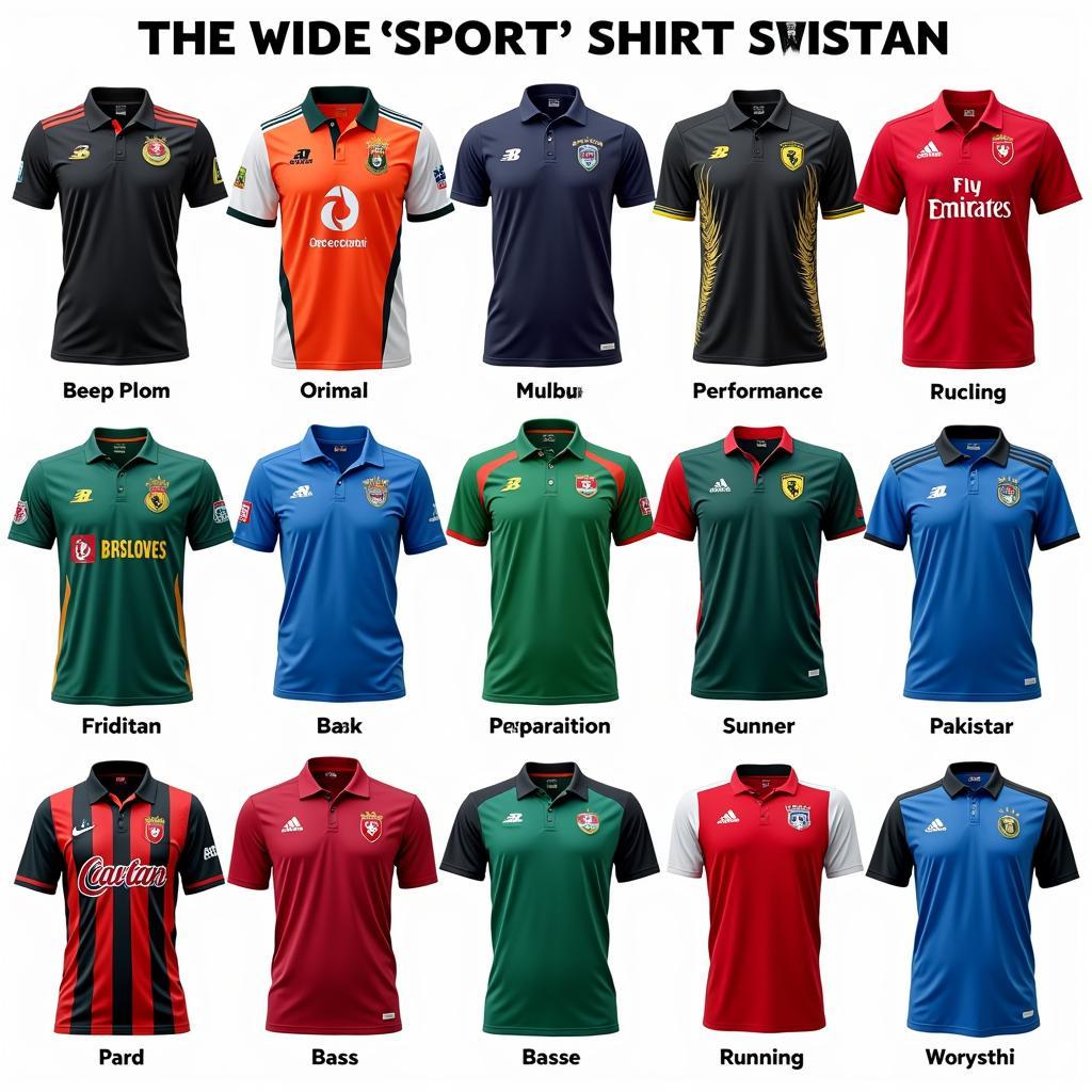 Variety of Sports Shirts Available in Pakistan