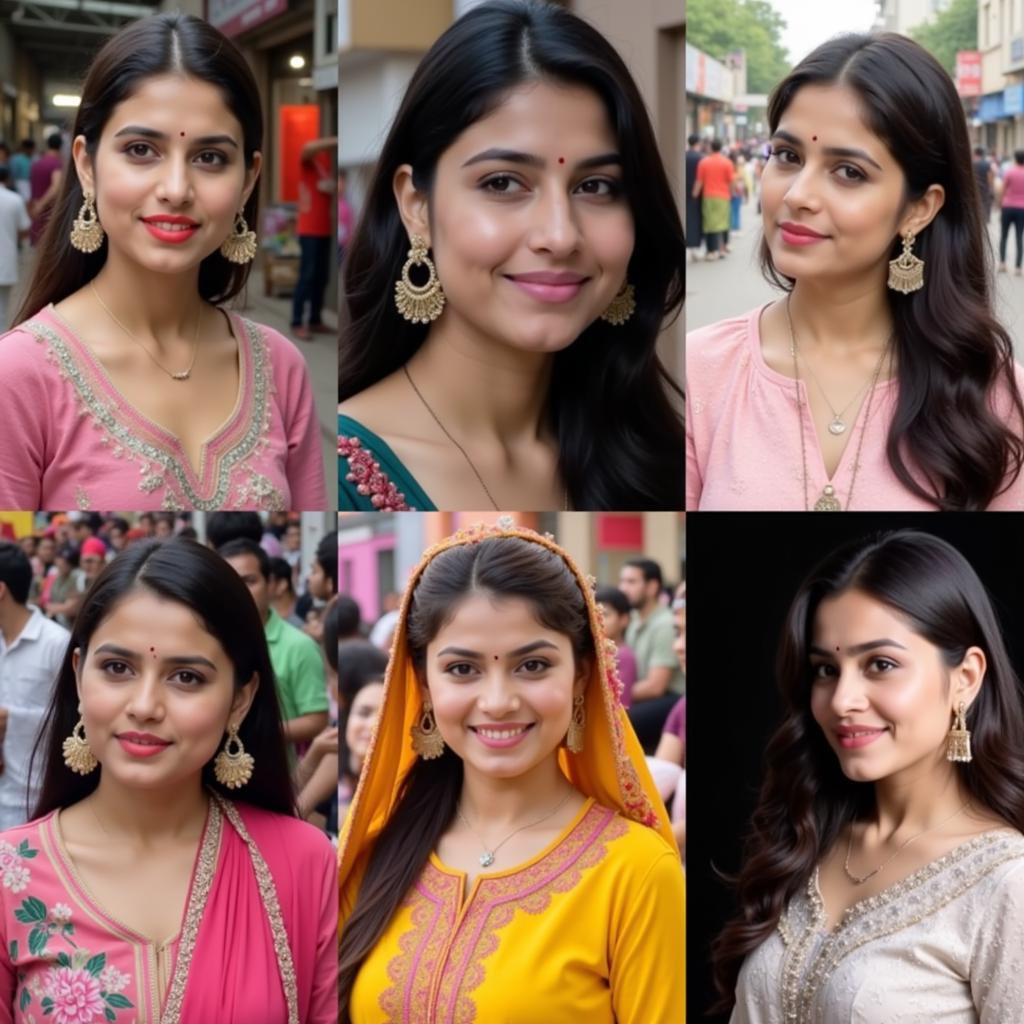 Pakistani Women Wearing Hoop Earrings