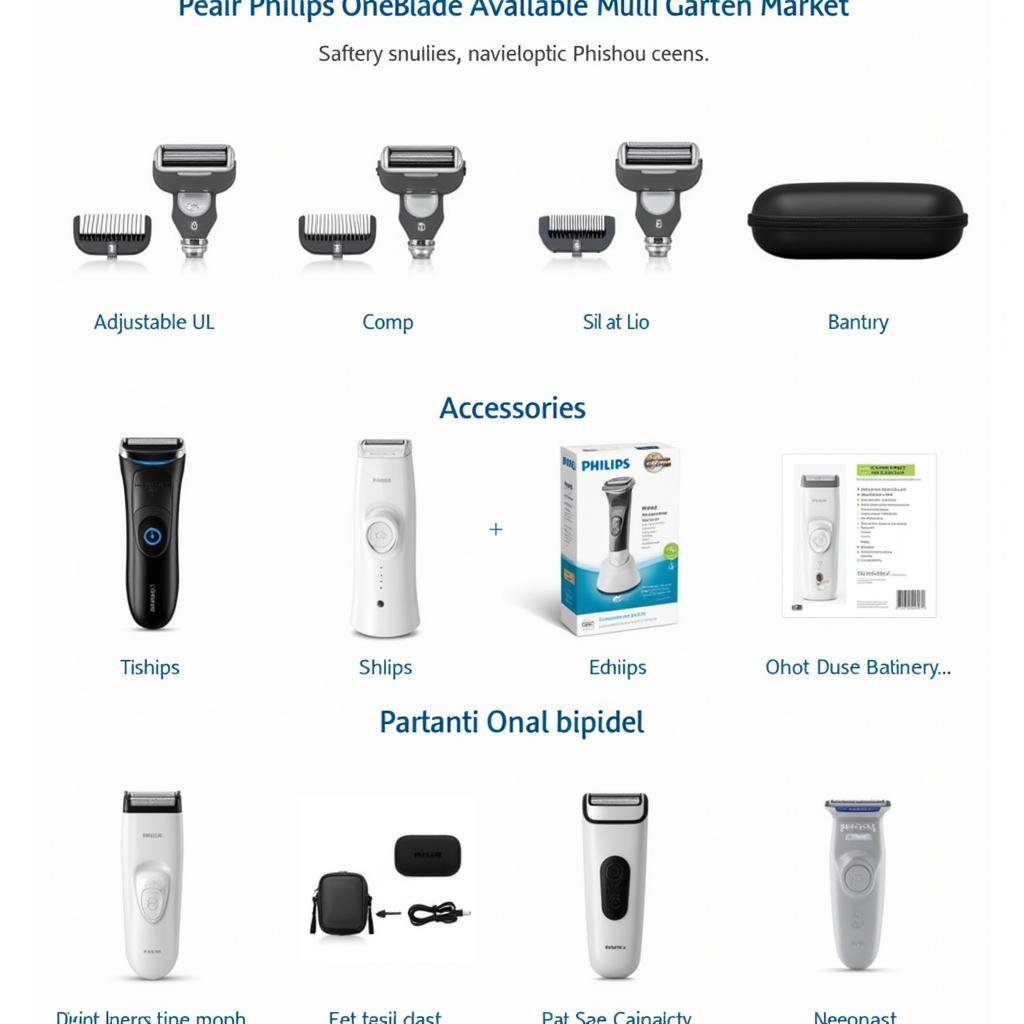 Different Philips OneBlade Models