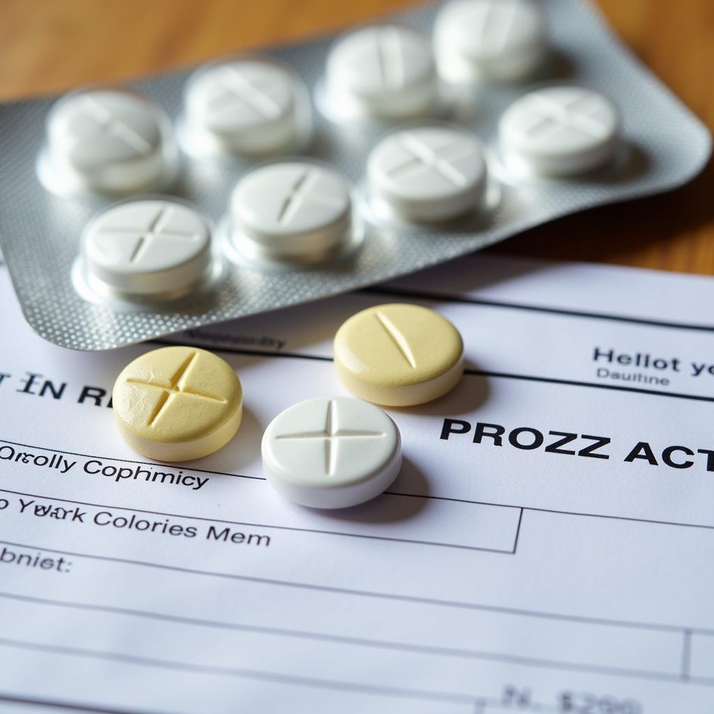 Prozac capsules and packaging.