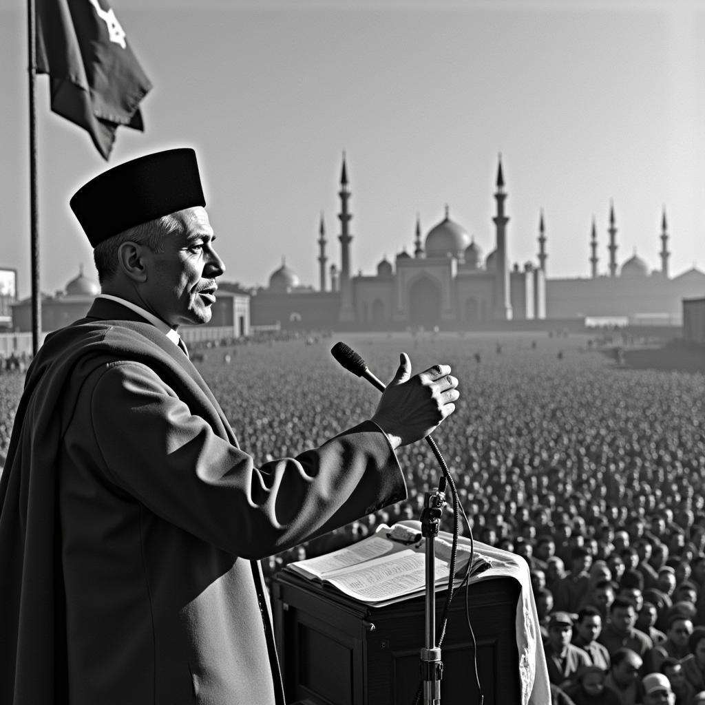 Quaid-e-Azam Addressing the Nation