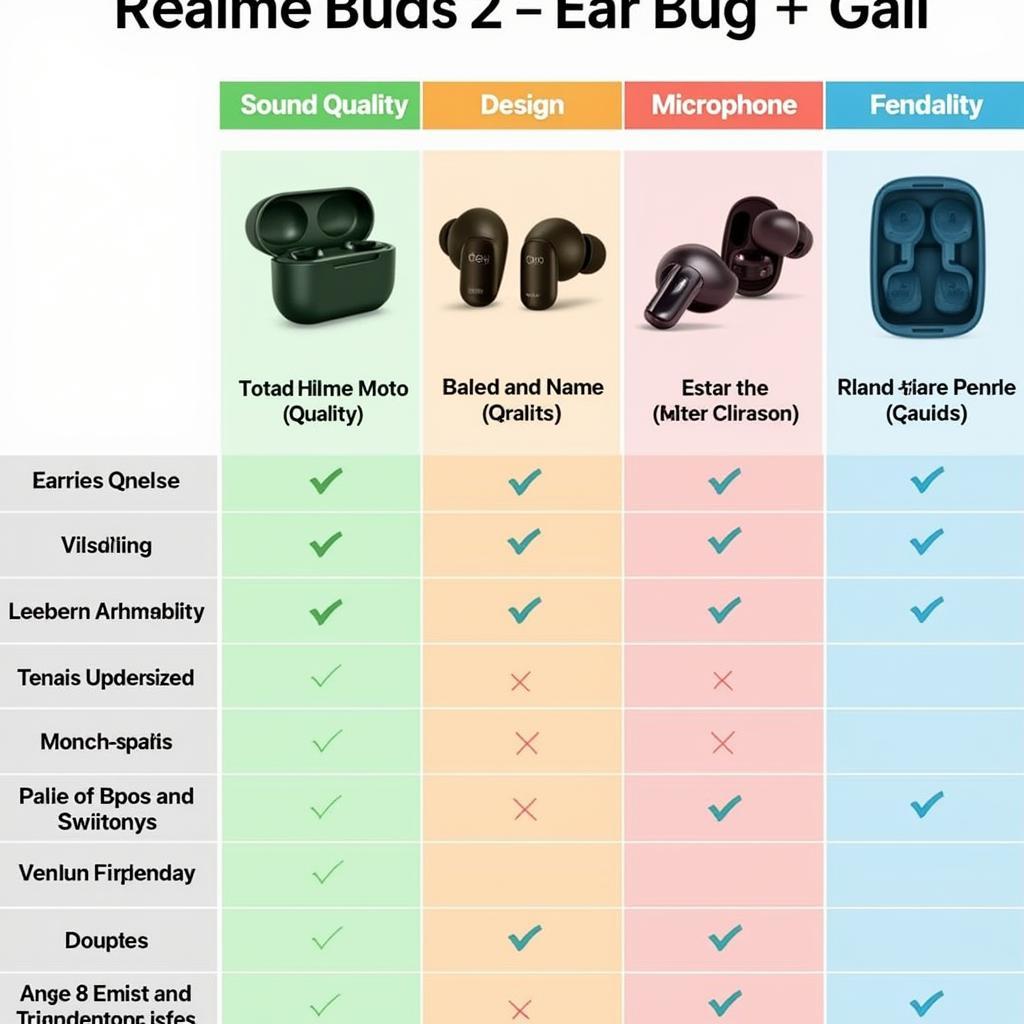 Realme Buds 2 Competitor Comparison Chart