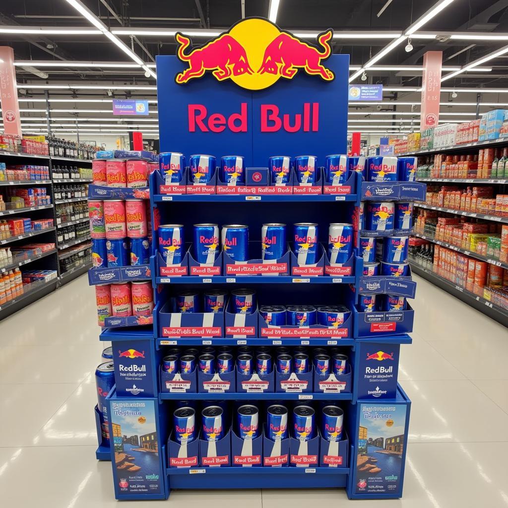 Red Bull Display in Pakistani Store