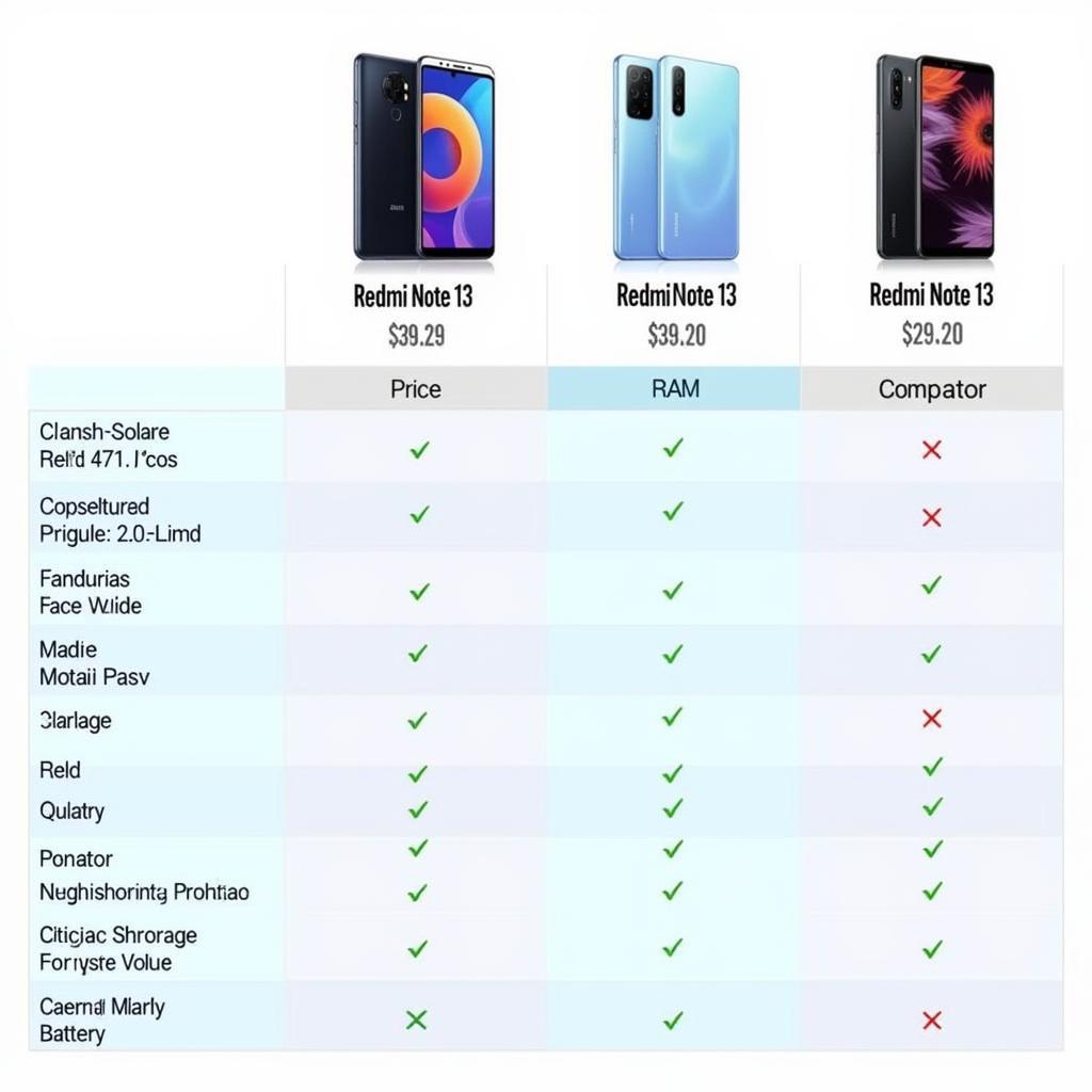 Redmi Note 13 Competitor Comparison