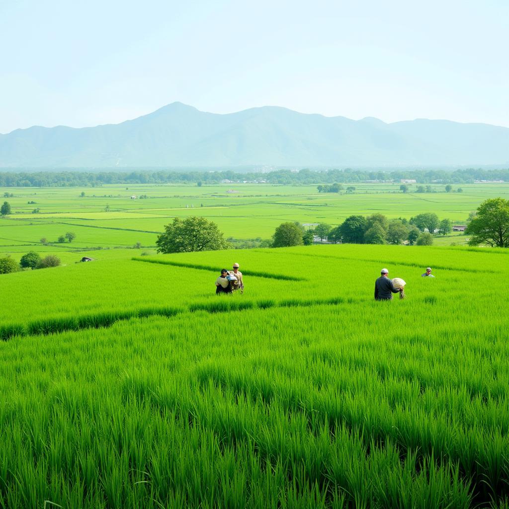 Rice Farming in Pakistan Landscape