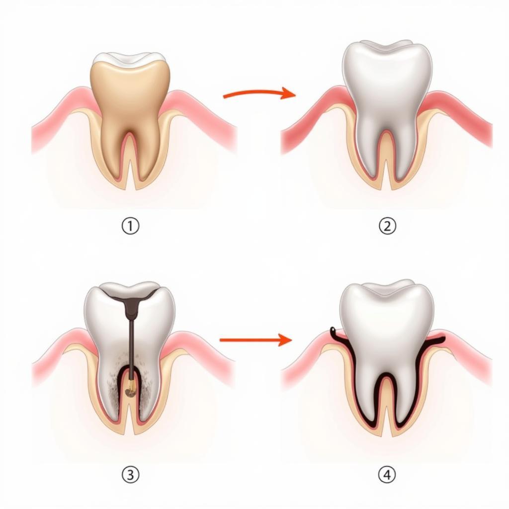 Root Canal Treatment Procedure Illustration