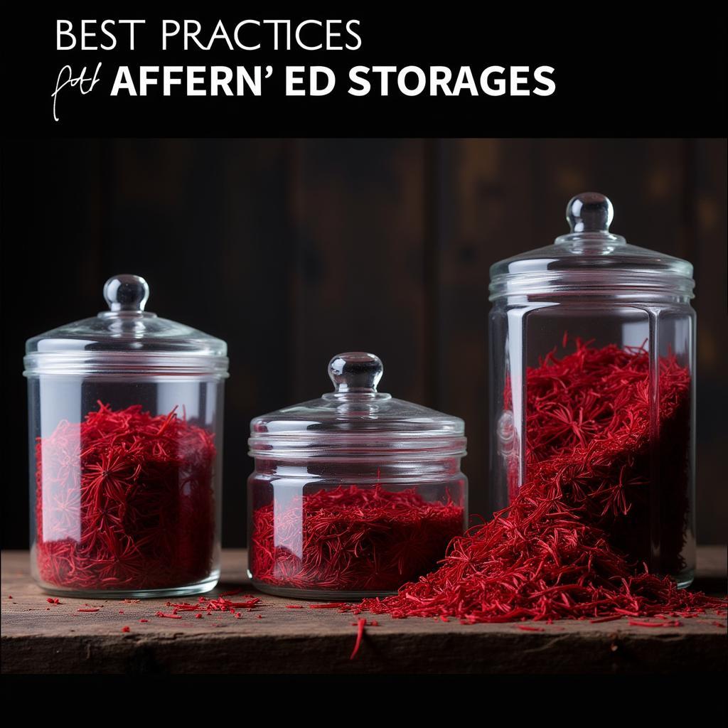 Saffron Storage: Preserving the "Red Gold"