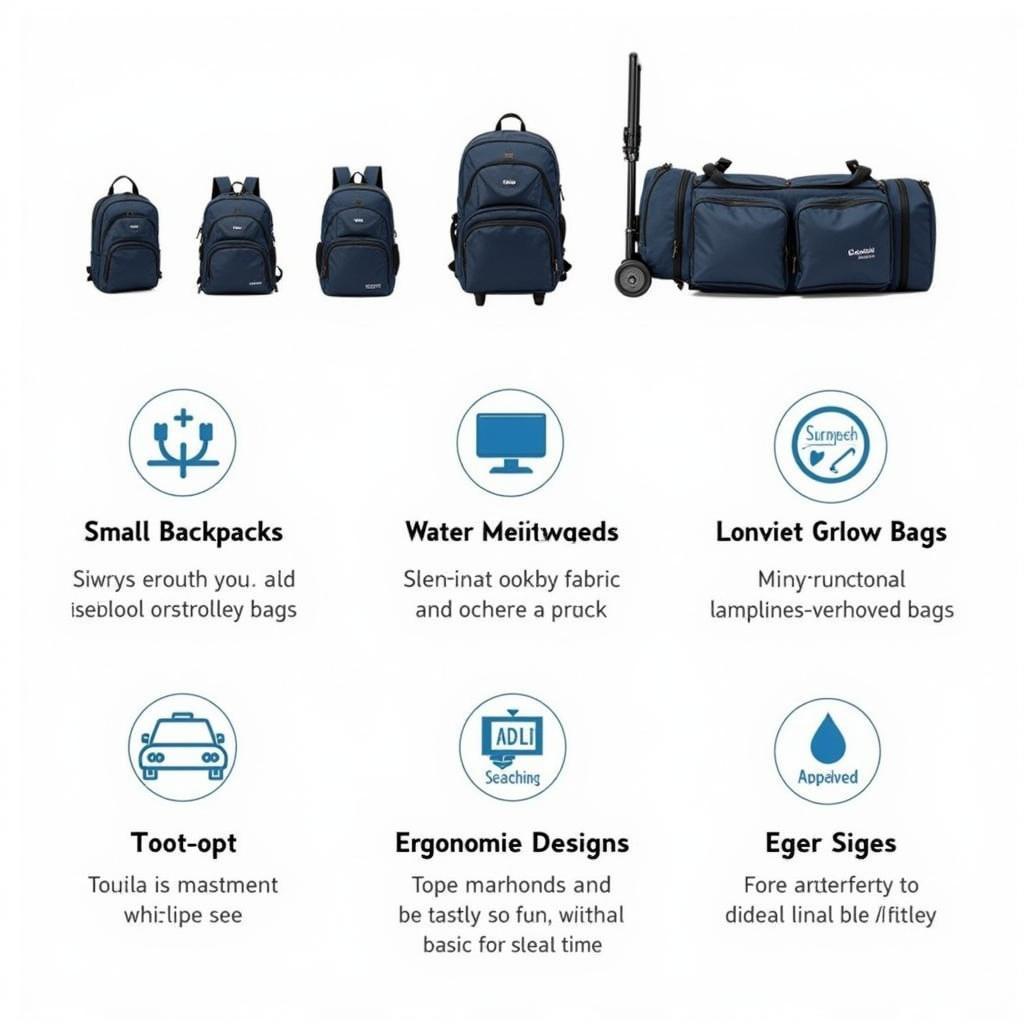 Different Sizes and Features of School Bags