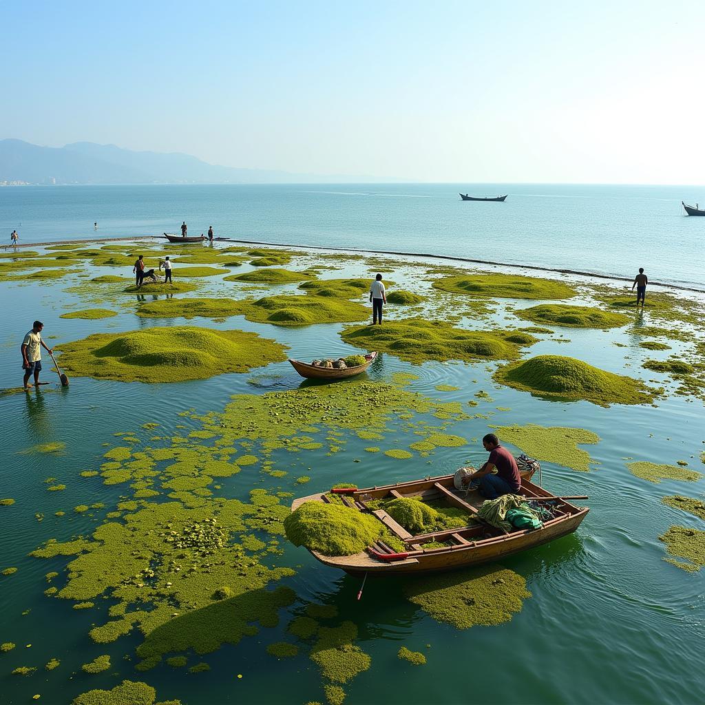 Seaweed farming along the Pakistani coast