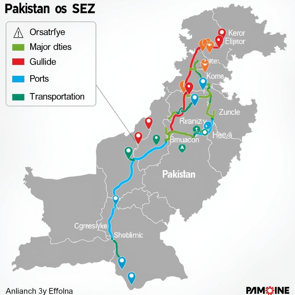 Map of Special Economic Zones in Pakistan