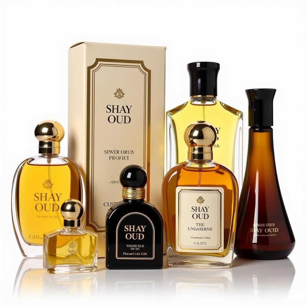 Shay Oud Perfume Bottles in Various Styles and Sizes