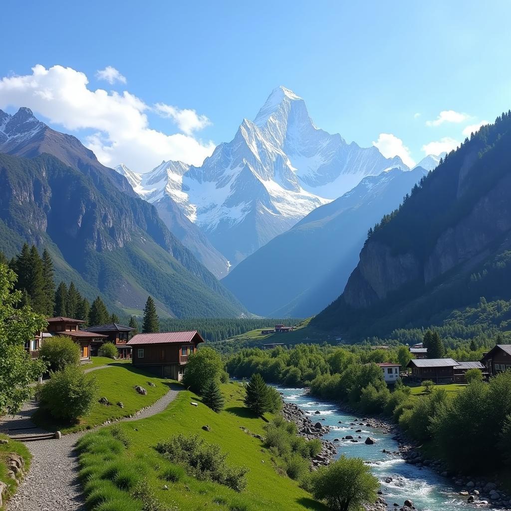 Skardu Valley with a majestic view of K2 in the background