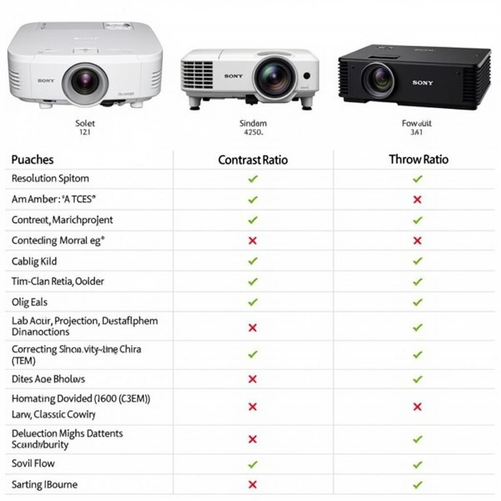 Comparing Key Features of Sony Projectors