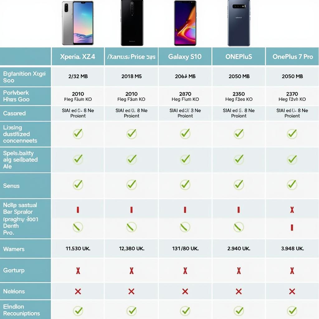 Sony Xperia XZ4 Competitors Comparison